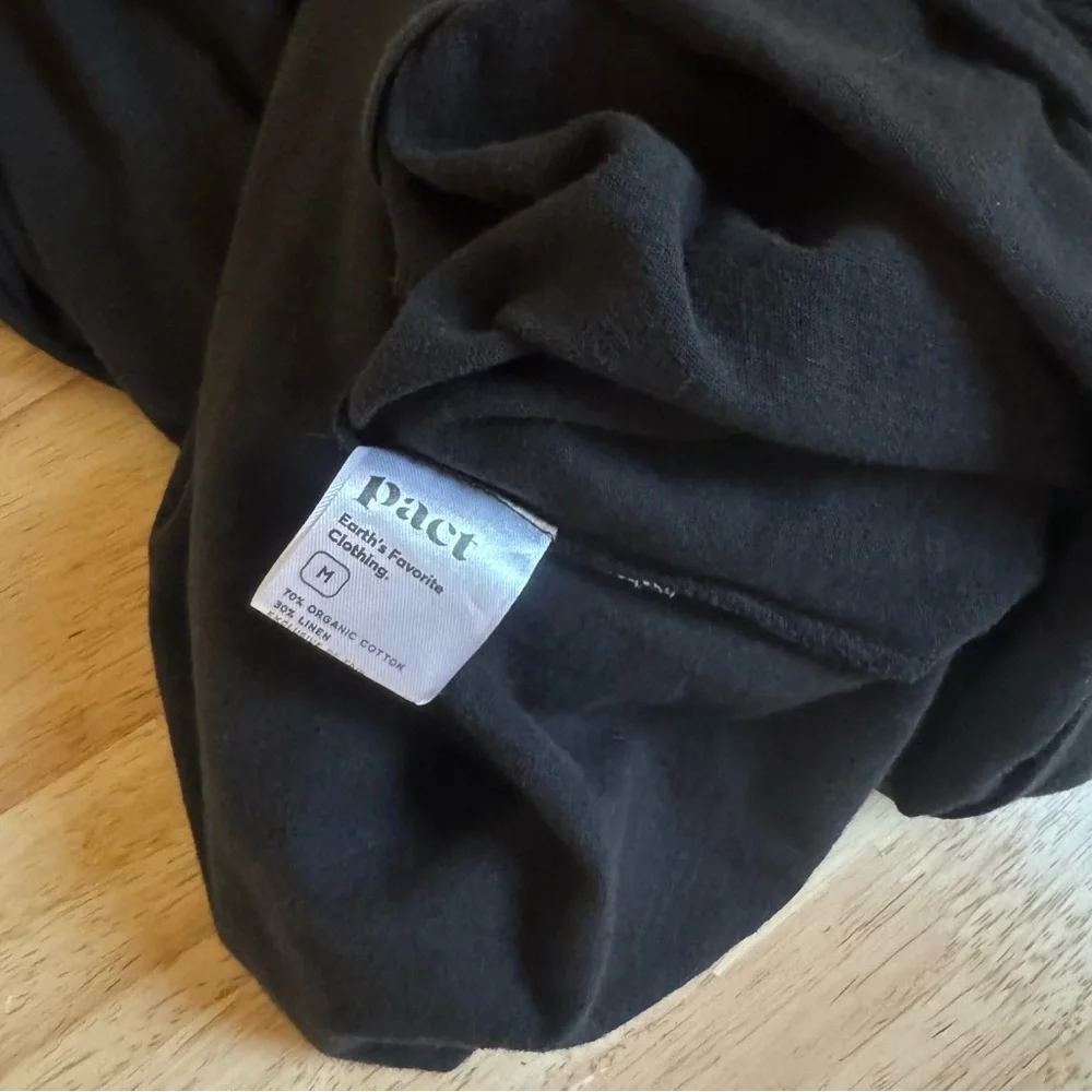 Pact French Black Organic Cotton Linen Jumpsuit - Picture 5 of 13